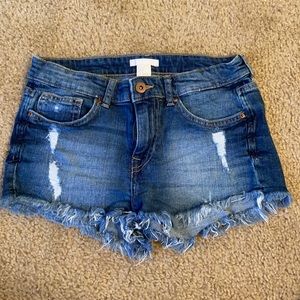 Blue jean shorts